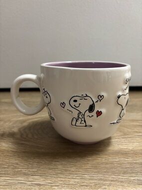Rae Dunn Peanuts Snoopy “Be Mine” Ceramic Mug Valentines -Excellent Condition
